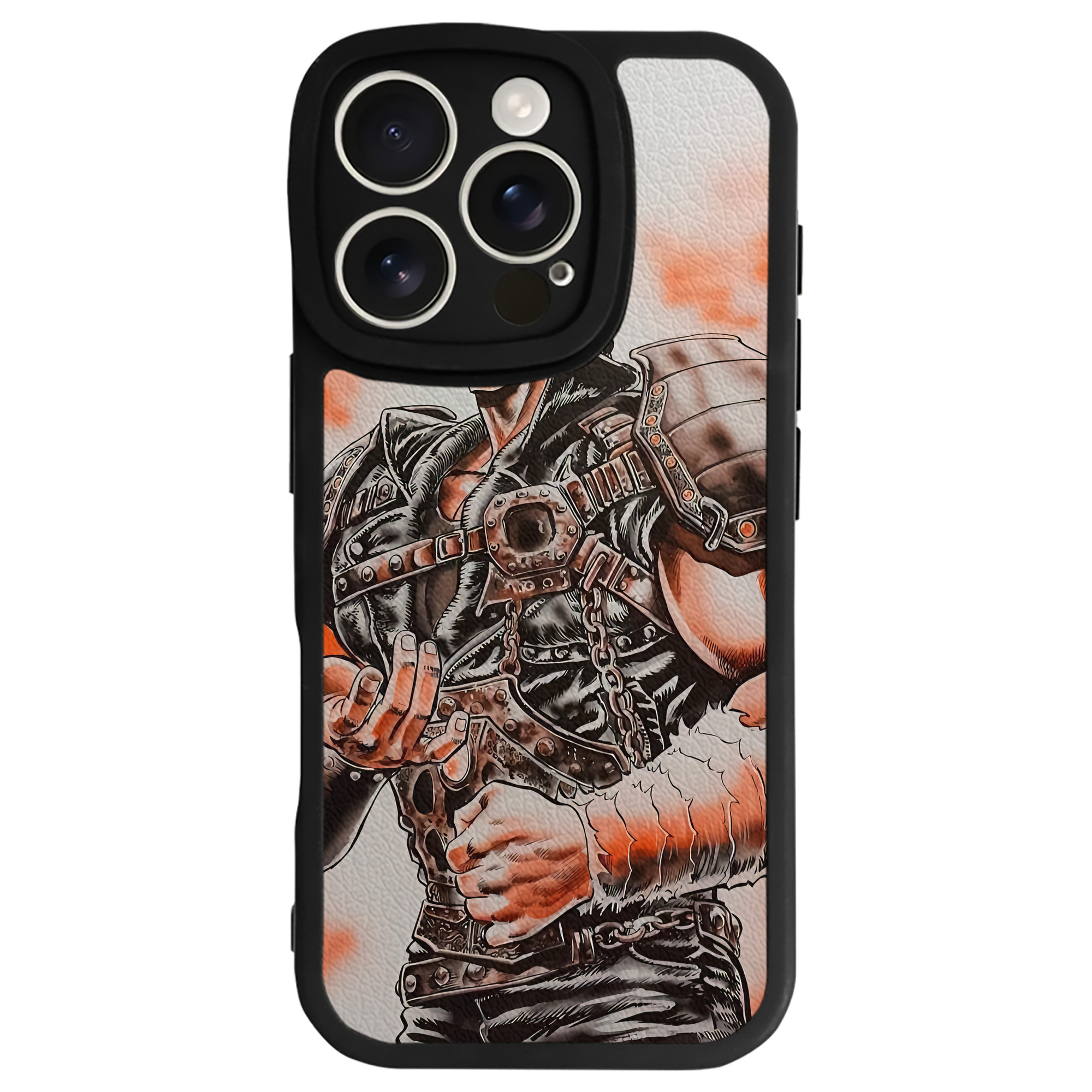 （画像用） 北斗の拳 Fist of the North Star 【iPhone 16シリーズ対応】シリコンスマホケース（レザー調） 材質：シリコン